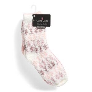 CUDDL DUDS White Multi 3pk Cozy Snowflake Socks